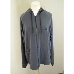 Vuori Kore Elevate Jacket Men L Gray Hooded Full Zip Performance Stretch V574
